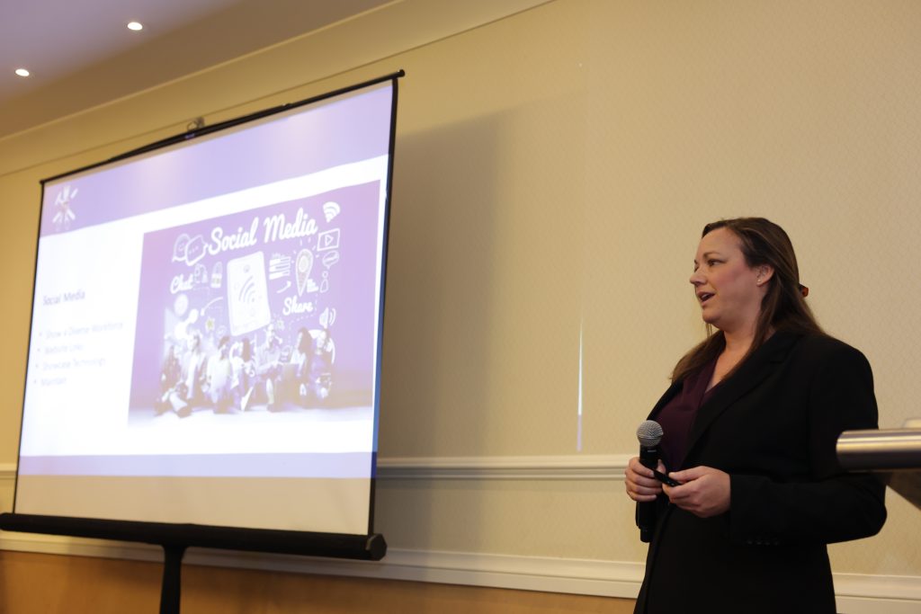 Tammy Meyen, ITI recruitment and retention specialist, presents at the 2023 Coordinators Conference.